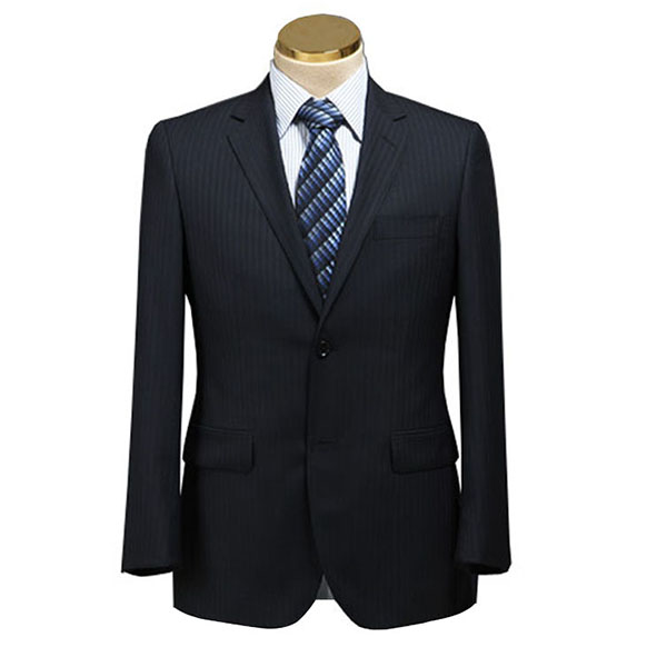 黑色兩粒扣西服定制-定做黑色兩粒扣西服