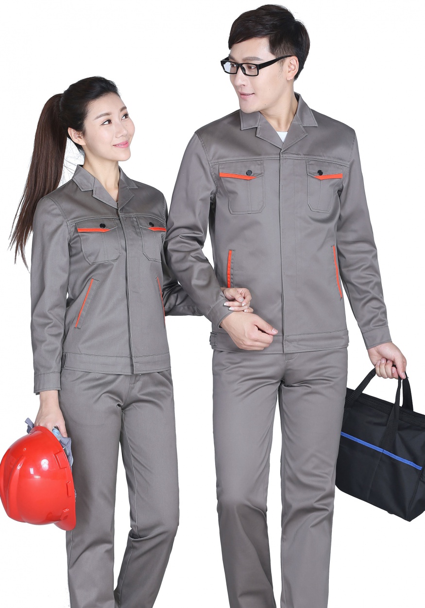 經(jīng)典配色春秋滌棉紗卡長(zhǎng)袖工作服...