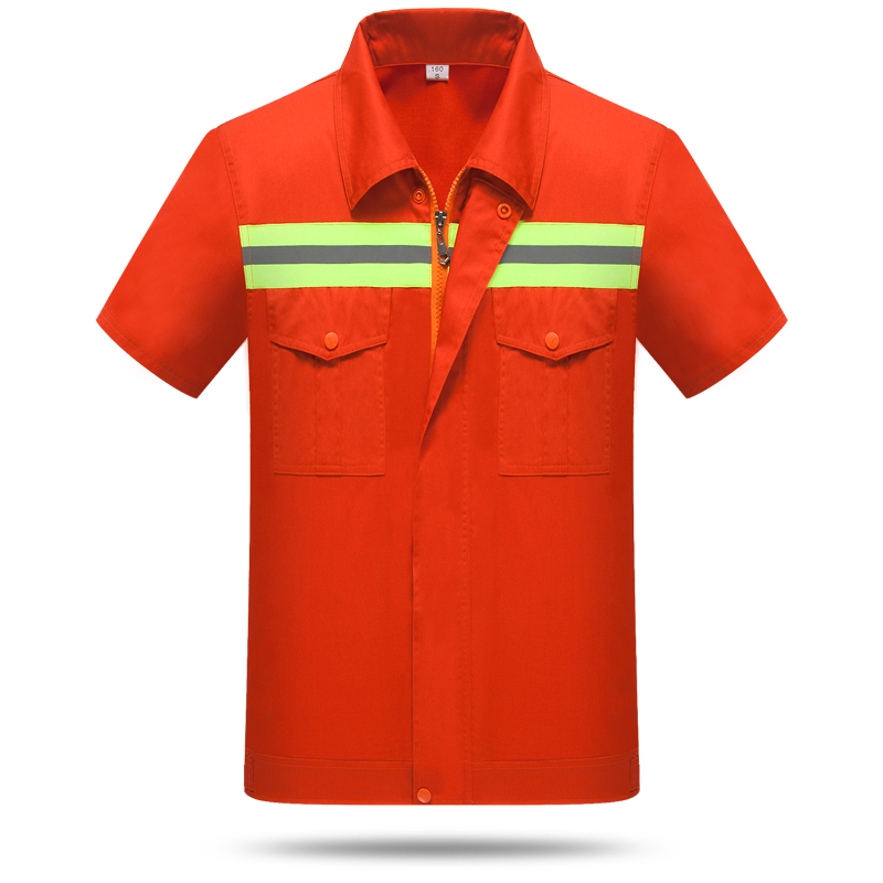 環(huán)衛(wèi)工人夏季短袖工作服定制款式圖片